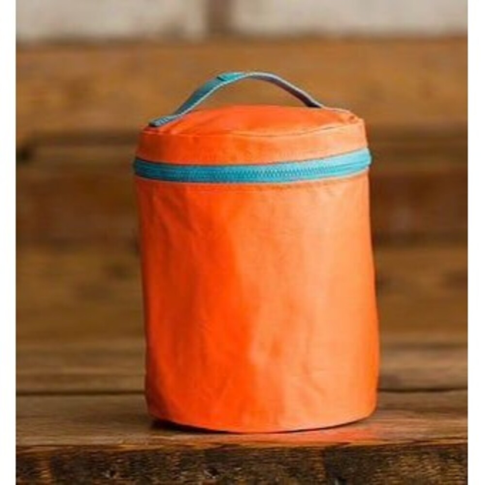 MB Greene Vertical Essential Cosmetic Bag Tote NWT in Tangerine